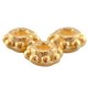 DQ Metall Röhren Ring Perle 5x2mm Gold